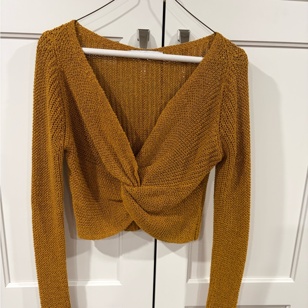 Zara Golden Knit Top
